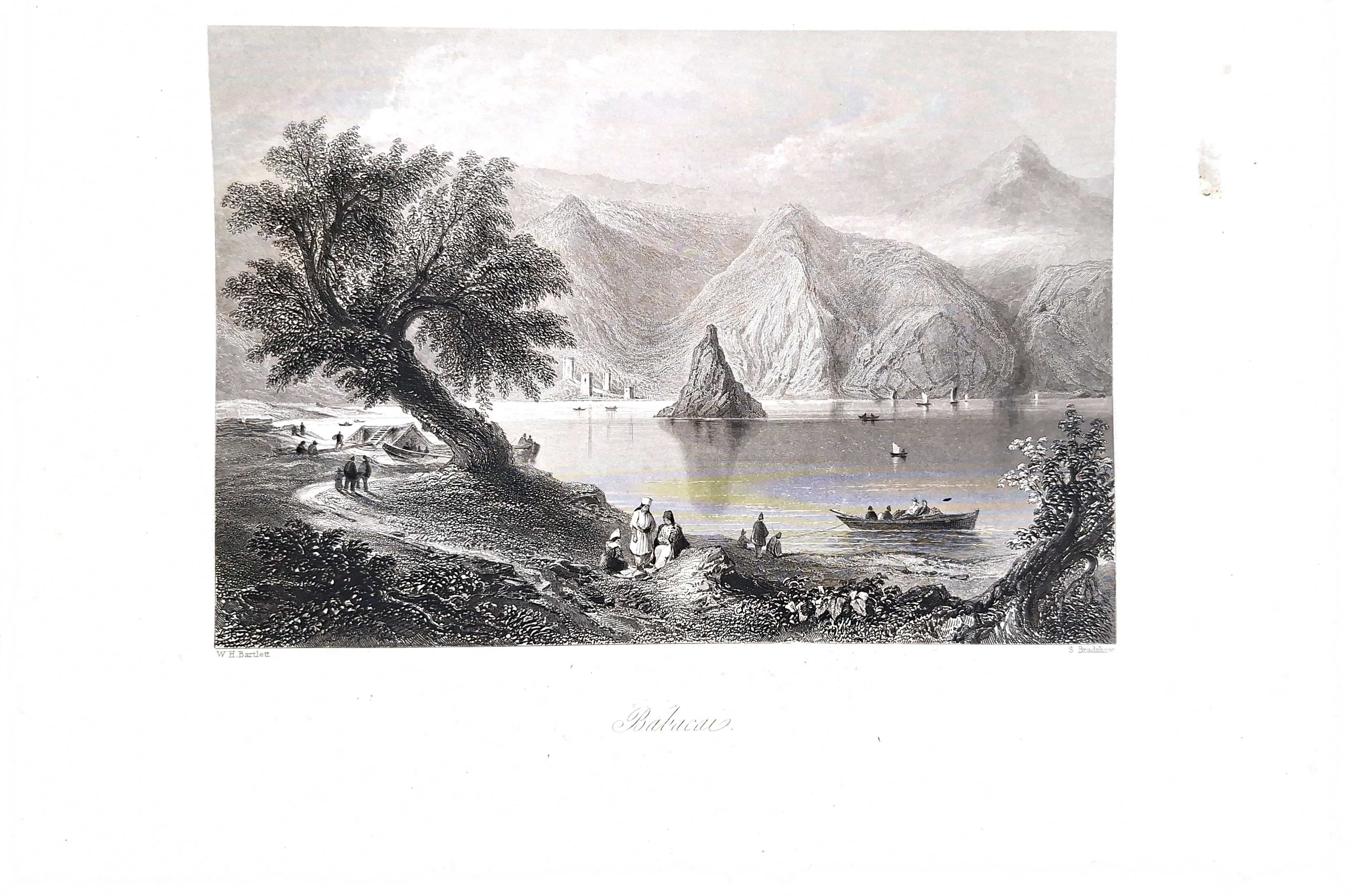 1840 Bartlett steel engraving of the Babacai Rock © transylvaniadigitalantiques.com