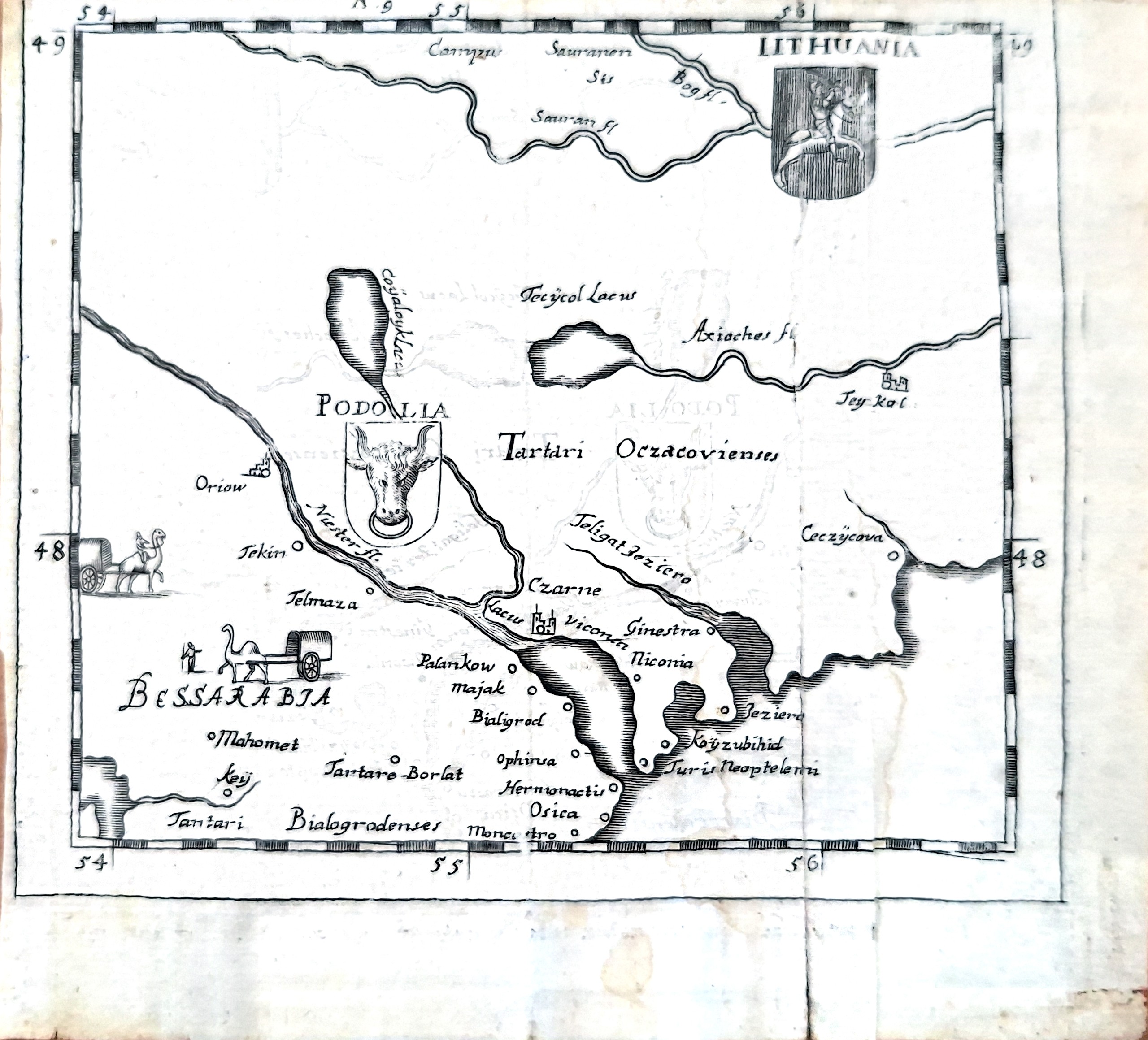 Bessarabia.Podolia.Lituania - Johannes Hoffmann - 1688 © transylvaniadigitalantiques.com