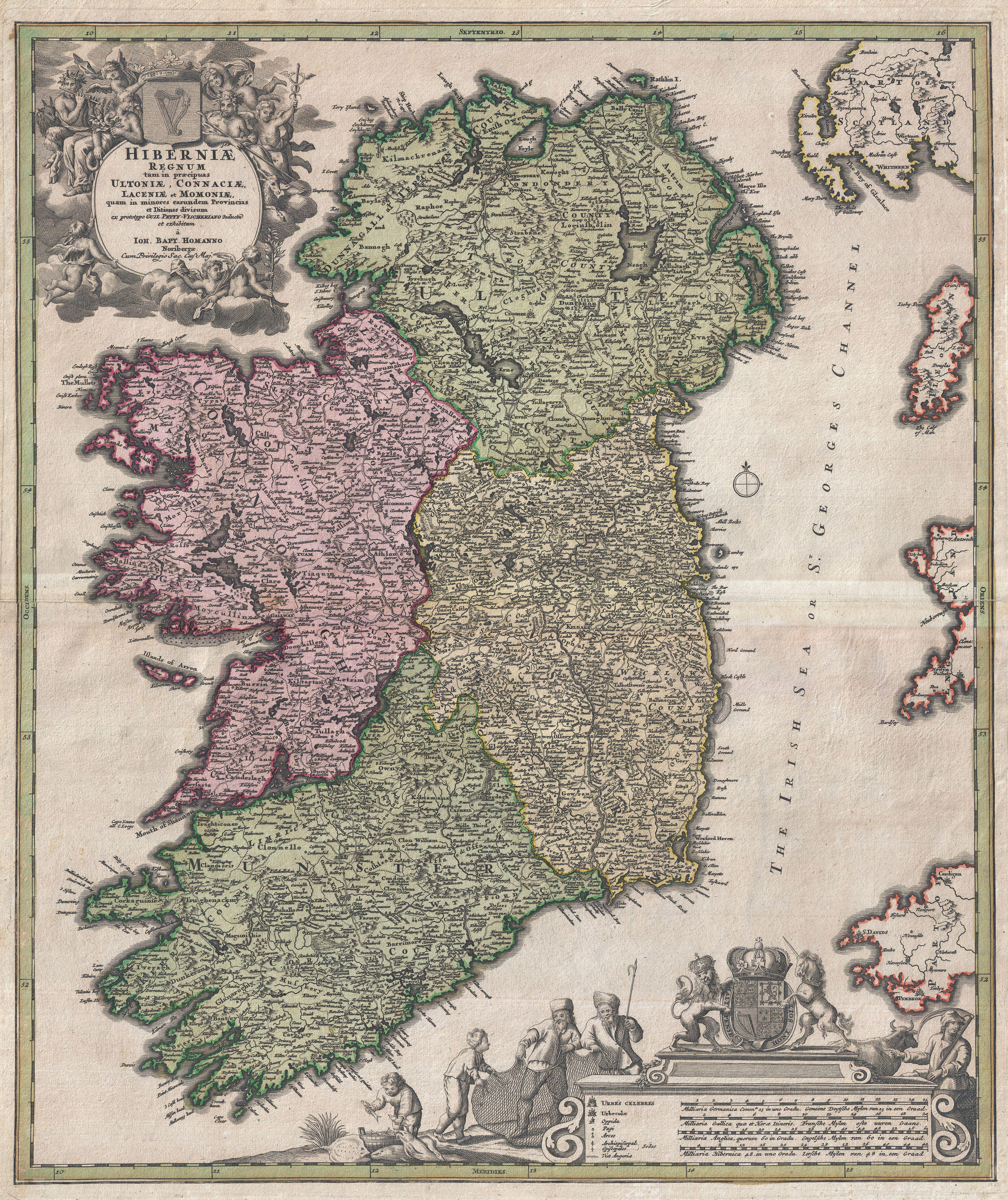 Johann Baptist Homann, Map of Ireland