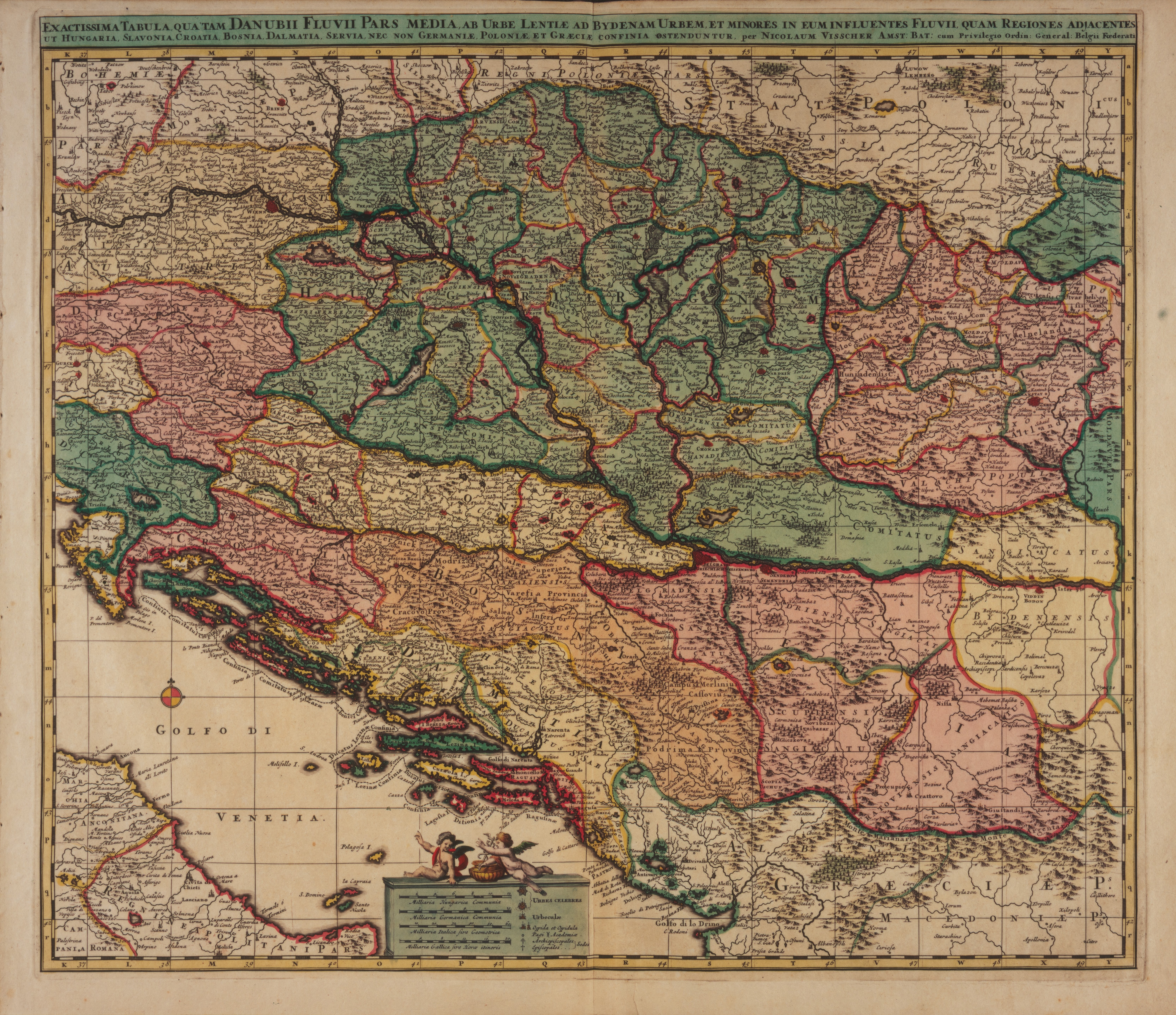 Nicolaes Visscher, Map of Middle Part of Danube
